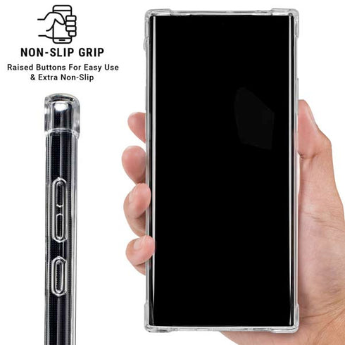 Rose Quartz & Serenity Floral Galaxy S25 Ultra Clear Case